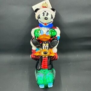 1997 CHRISTOPHER RADKO DISNEY THREE CHEERS FOR MICKEY 7.5" ORNAMENT